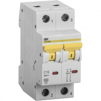 Автоматический выключатель IEK ВА47-60M 2Р 16А 6кА С - MVA31-2-016-C Автоматический выключатель IEK ВА47-60M 2Р 16А 6кА С - MVA31-2-016-C