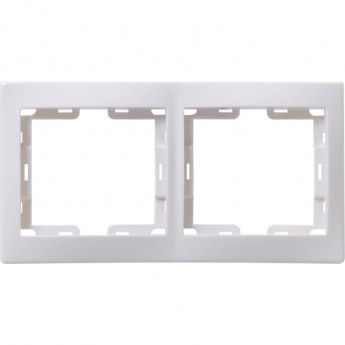 Рамка 2-местная горизонтальная IEK РГ-2-КБ КВАРТА белый - EMK20-K01-DM Рамка 2-местная горизонтальная IEK РГ-2-КБ КВАРТА белый - EMK20-K01-DM