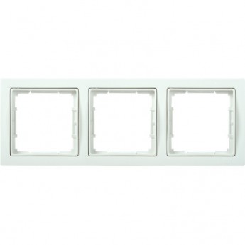 Рамка 3-местная квадратная IEK РУ-3-ББ BOLERO Q1 белый - EMB32-K01-Q1