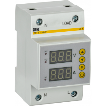 Реле напряжения и тока IEK РНТ-д однофазное 54мм 40А Реле напряжения и тока IEK РНТ-д однофазное 54мм 40А