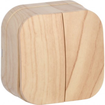 Выключатель 2-клавишный для открытой установки IEK GLORY ВС20-2-0-ХС 10А сосна - EVH20-K34-10